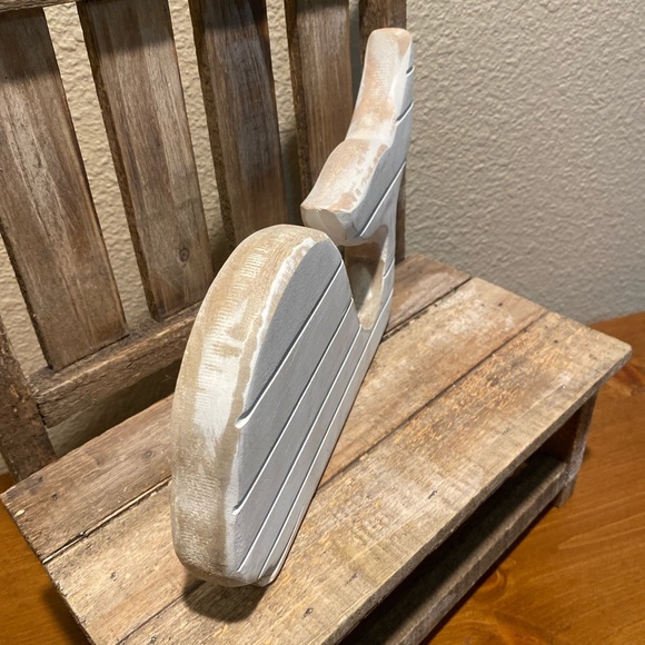 Whitewashed Whale Wood Decor, White Whale Decor, Whale Sign, Ocean Life Decor - Picture 6 of 11